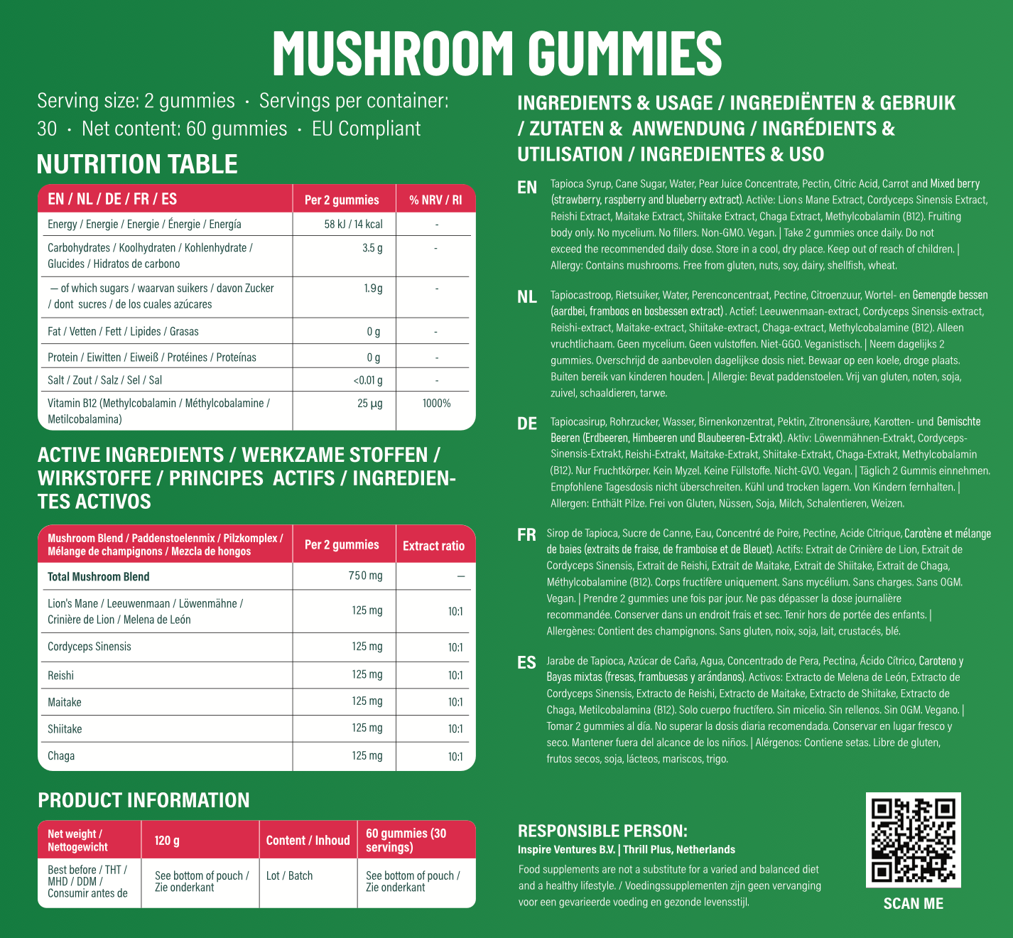 Gommes aux champignons