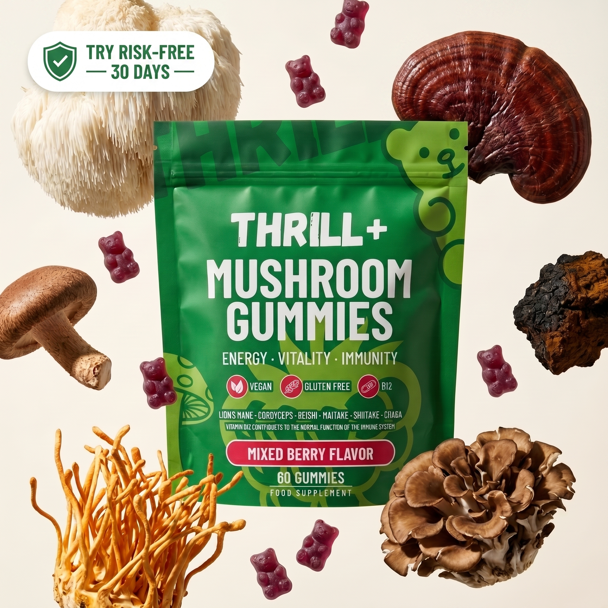 Gommes aux champignons